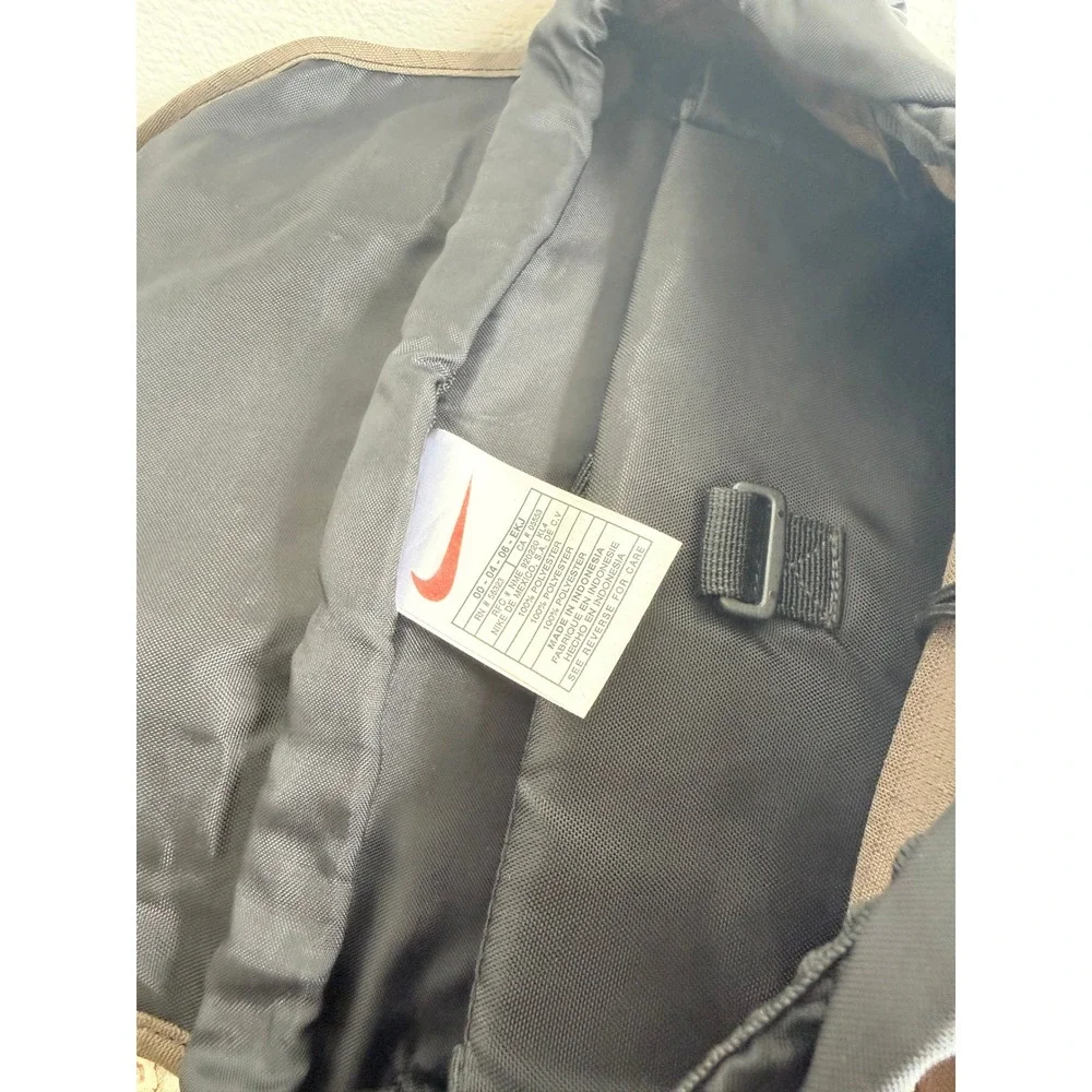 Nike Vintage Messenger Bag Brown Canvas Convertible Backpack Y2K Utility
